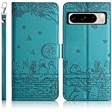 Succtopy Handyhülle für Google Pixel 8 Pro 5G Premium PU Lederhülle Google Pixel 8 Pro 5G Klappbar Flip Case Tasche Magnet Kartenfach Standfunktion Schutzhülle Google Pixel 8 Pro 5G Blau